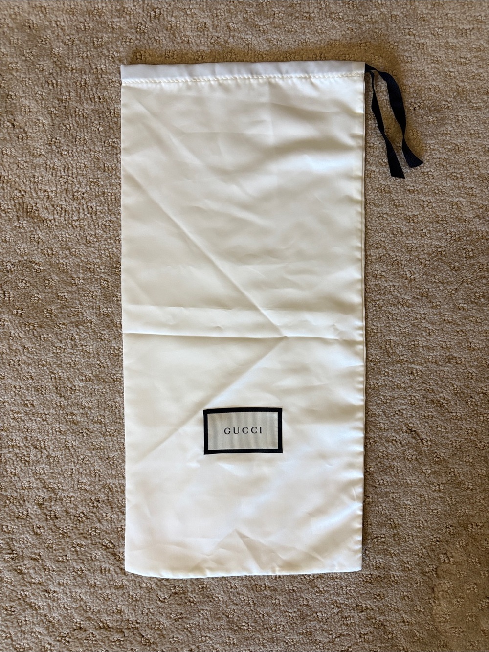 Gucci White Drawstring Dust Bag